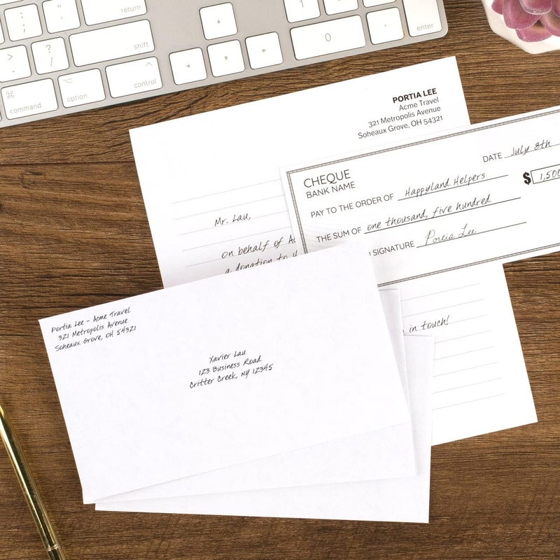 Mead #6-3/4 Envelopes, 3-5/8" x 6-1/2", Security Printed Lining for Privacy, Press-It Seal-It Self Adhesive Closure, White All-Purpose 20-lb Paper Mailing Envelopes, 500 Count (742021) - Image 4